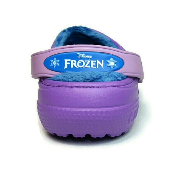 Crocs Girls Fun Lab Lined Frozen Anna Elsa Clog j3 - Picture 6 of 12